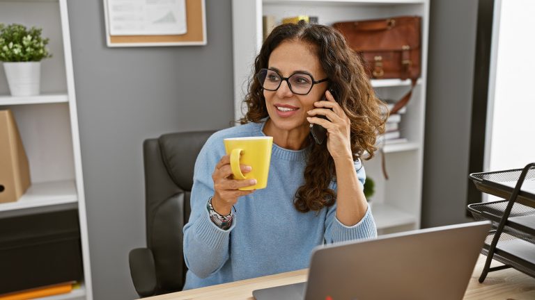 funding bridging loan fast movers maria with coffee on phone