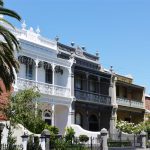 A row of renovated terrace homes in Sydney